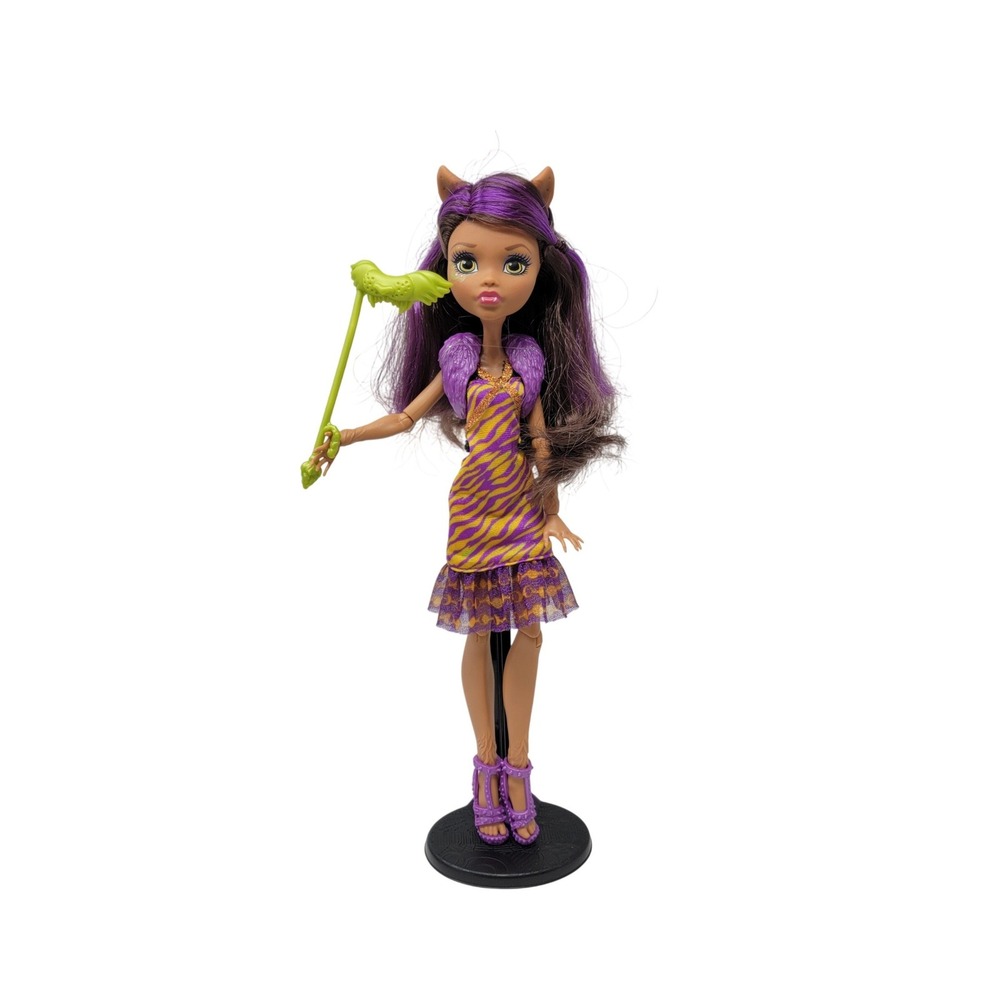 Monster High Dance the Fright Away Clawdeen Wolf Doll Kids Purple Excellent Mask